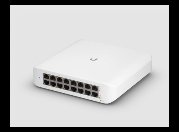 The UniFi Switch Lite 16 PoE is a fully managed Layer 2 switch with sixteen Gigabit Ethernet ports for your RJ45 Ethernet devices.

Eight ports also offer auto-sensing 802.3at PoE+ that provide up to a total PoE wattage of 45W for UniFi Access Points or o